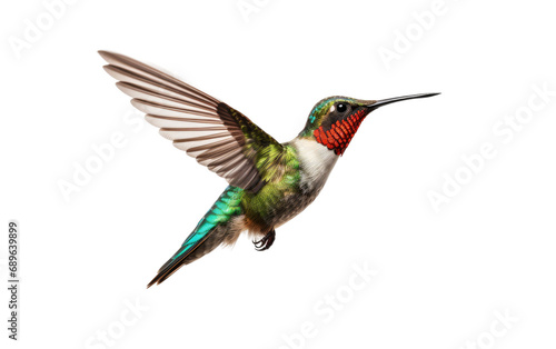 Charming Hummingbird On Isolated Background