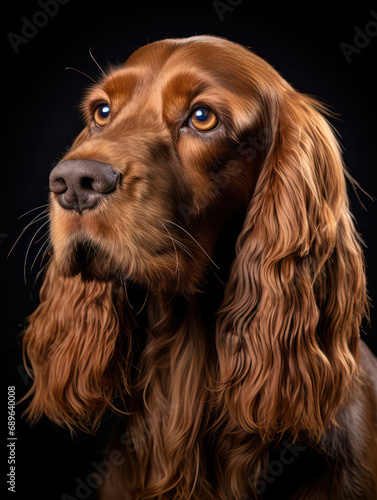 English Cocker Spaniel Dog Studio Shot Isolated on Clear Background, Generative AI