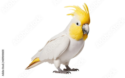 Cockatoo's Feathery Crown On Isolated Background