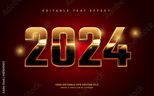 New year 2024 editable text effect template © galord