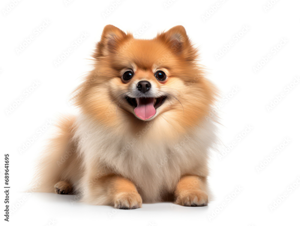 Pomeranian Dog Studio Shot Isolated on Clear Background, Generative AI Pomeranian Dog Studio Shot Isolated on Clear Background, Generative AI
