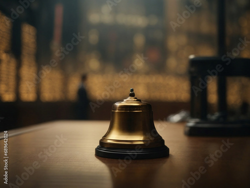 Bells announcing the opening and closing of the stock market photo