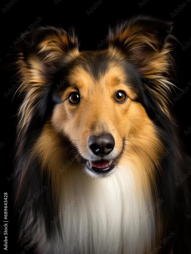 Sheltie Dog Studio Shot Isolated on Clear Background, Generative AI Sheltie Dog Studio Shot Isolated on Clear Background, Generative AI