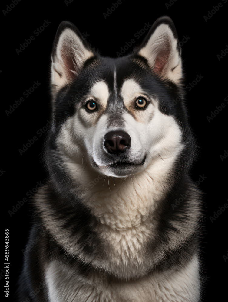Siberian Husky Dog Studio Shot Isolated on Clear Background, Generative AI Siberian Husky Dog Studio Shot Isolated on Clear Background, Generative AI