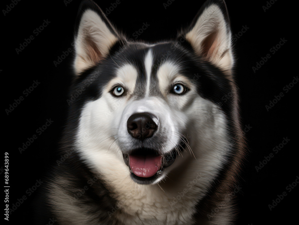 Siberian Husky Dog Studio Shot Isolated on Clear Background, Generative AI Siberian Husky Dog Studio Shot Isolated on Clear Background, Generative AI