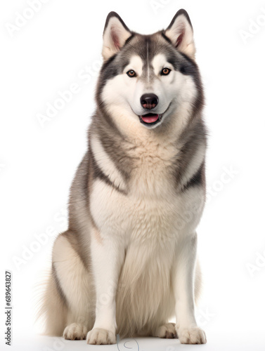 Siberian Husky Dog Studio Shot Isolated on Clear Background  Generative AI