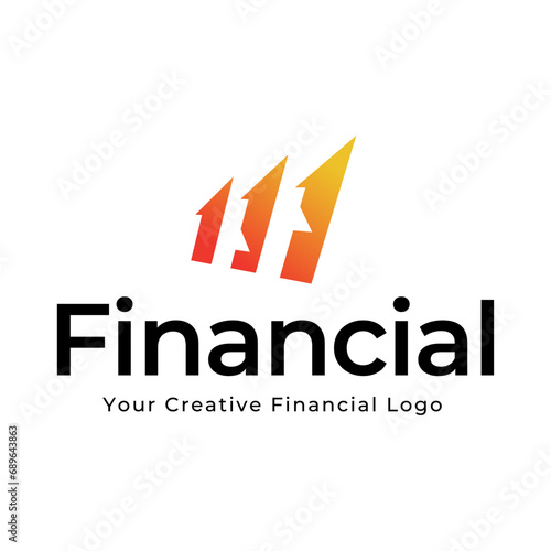 Fundraising Financial And Accounting Logo Design. Financial Advisors Logo Vector Design Inspiration