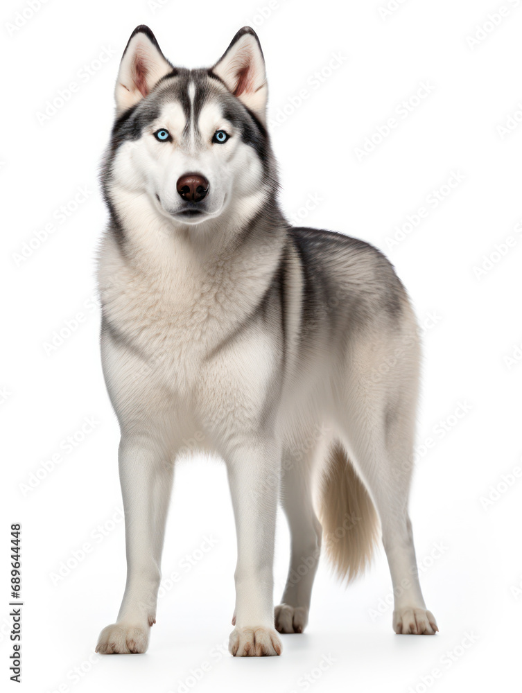 Siberian Husky Dog Studio Shot Isolated on Clear Background, Generative AI Siberian Husky Dog Studio Shot Isolated on Clear Background, Generative AI