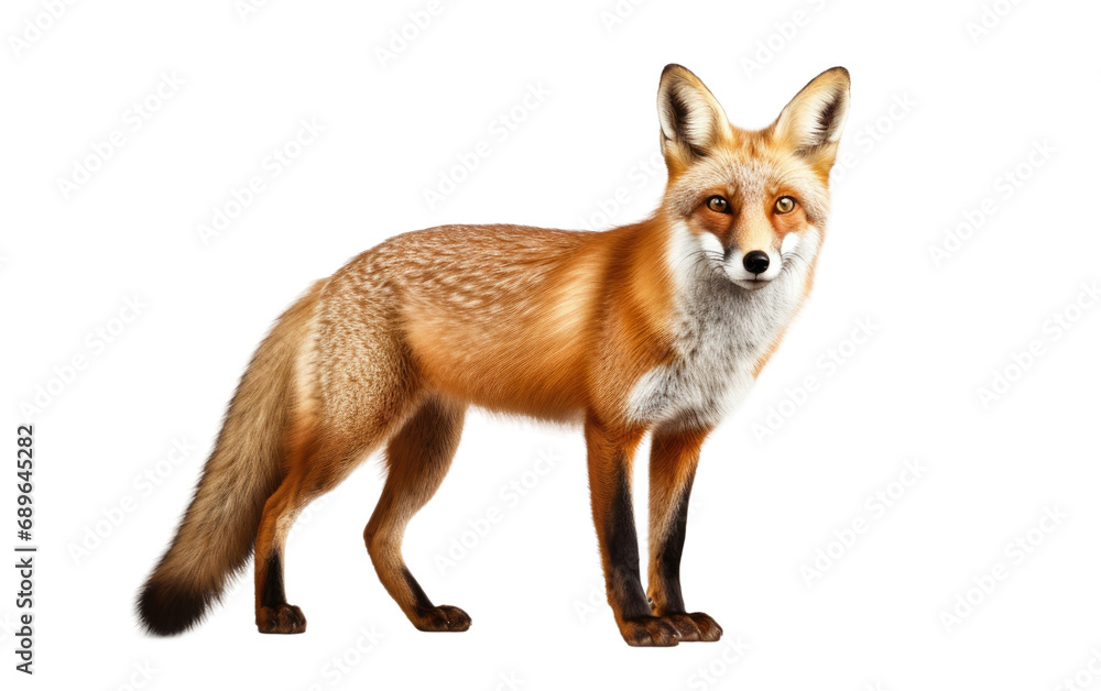 Fox Beauty Unveiled On Isolated Background