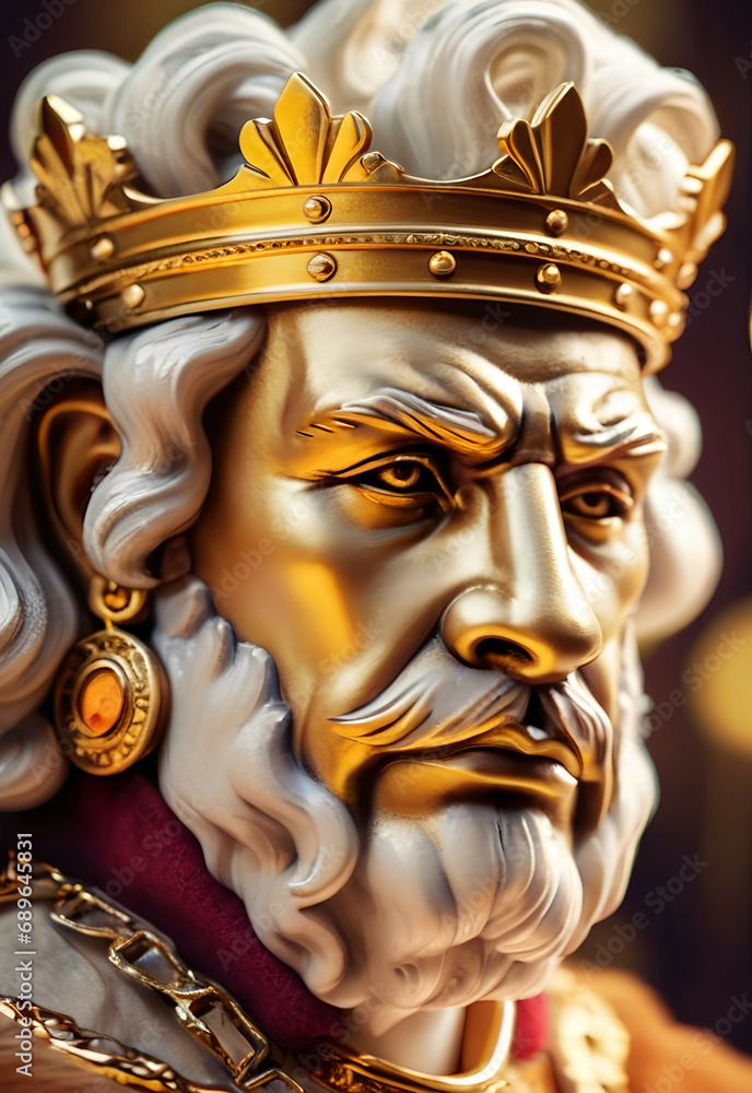 Portrait of the King man War , King crown Imperial Roman , History Portrait of the King man War , King crown Imperial Roman , History