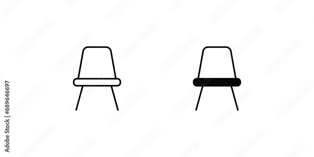 chair icon with white background vector stock illustration chair icon with white background vector stock illustration