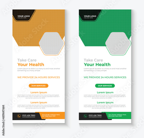 Corporate dl flyer template design