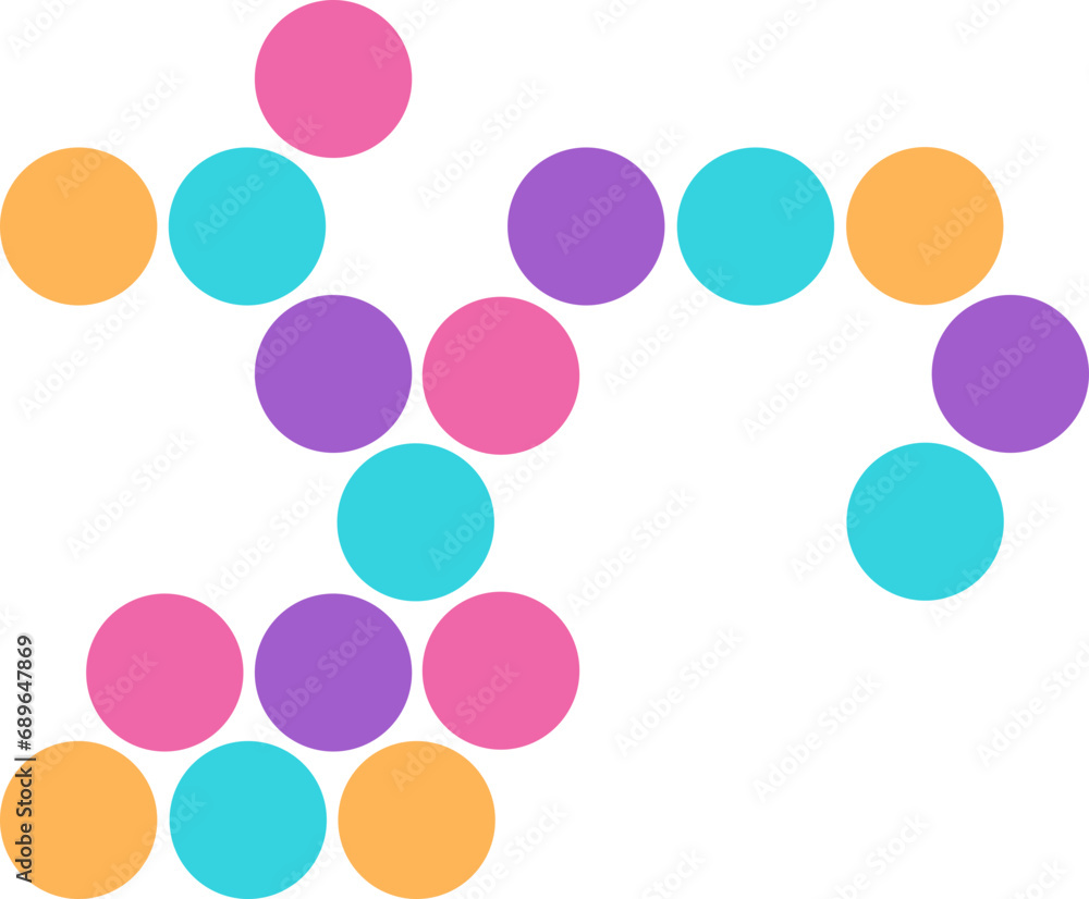 Retro color dot circle pattern Retro color dot circle pattern