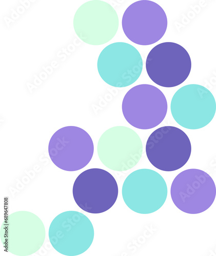 Retro color dot circle pattern