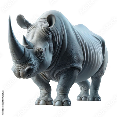 rhino isolated on white background