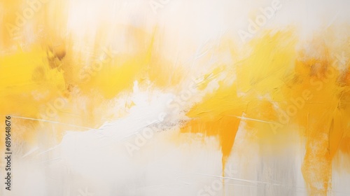 Yellow and white abstract painting