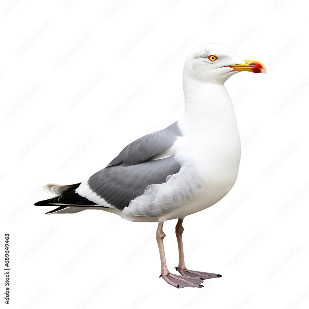Obraz premium Seagull, Isolated, Transparent, Bird, Wildlife, Feathered, Ocean, Flight, Freedom, Beach, Seaside, Avian, Wingspan, Floating, Sky, Coastline, Solo, Nature, Graceful, Elegant, Airy, Seabird, Isolation