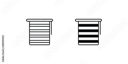 window blinds icon with white background vector stock illustration