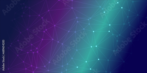 abstract colorful background with connected dot lines