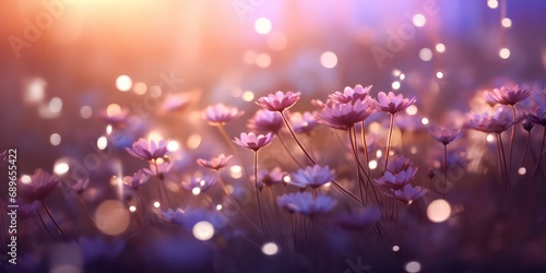 Bokeh effect by focusing sharply on the flowers while allowing the background or surrounding elements to blur gently, creating a dreamy and ethereal atmosphere.
