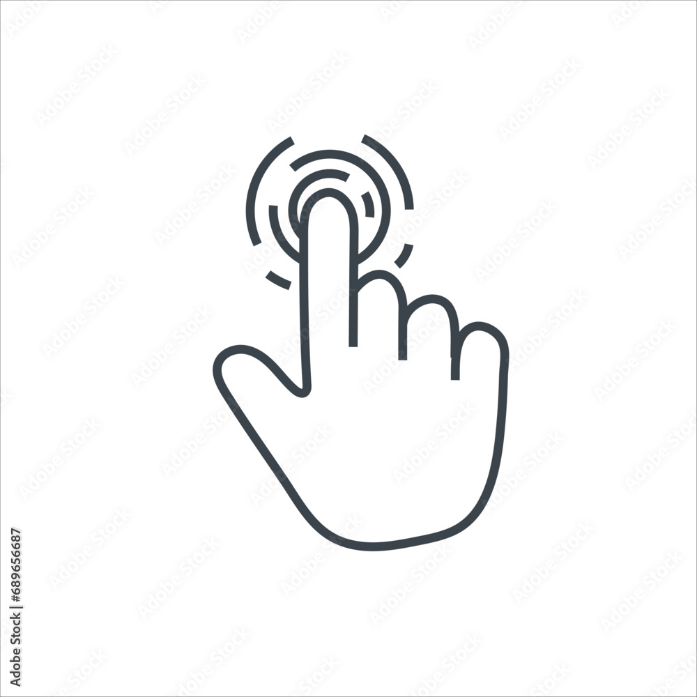 Fototapeta premium Click hand icon concept design stock illustration