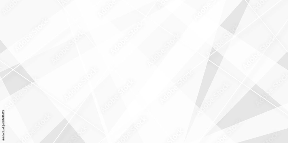 Obraz premium Abstract background with white and gray and geometric style with simple lines and corners, triangle as background geometric style with simple lines and corners, triangle as background paper texture