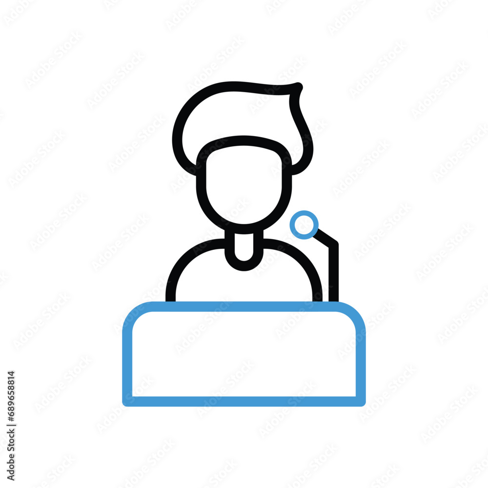 Lecture Icon vector stock illustration