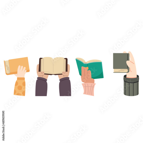Arm Hands Holding with book group