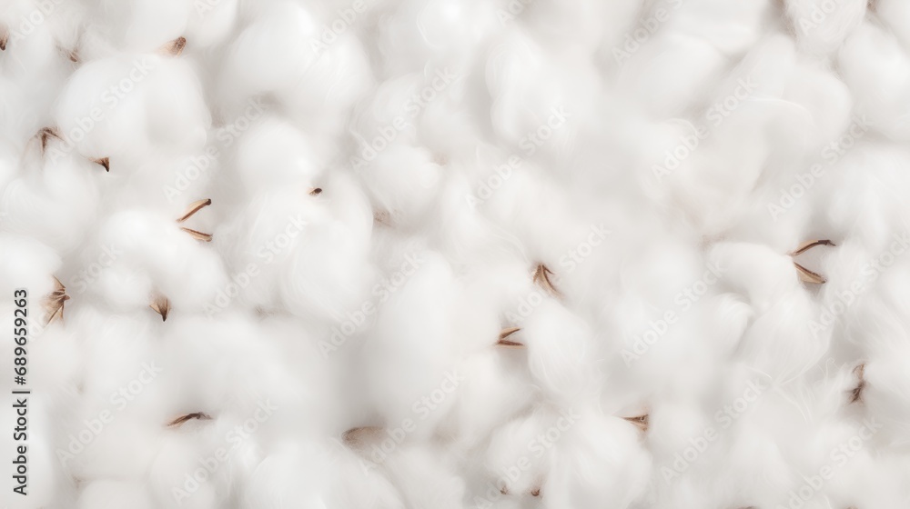A highresolution image showcasing the intricate details of a cotton texture background, embodying a sense of aesthetic minimalism with a soft, natural, and soothing vibe perfect for serene designs. - obrazy, fototapety, plakaty 