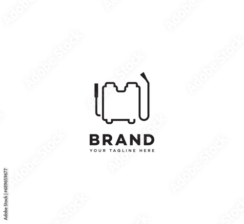 Backpack sprayer logo design template elements. Vector illustration. New Modern logo.