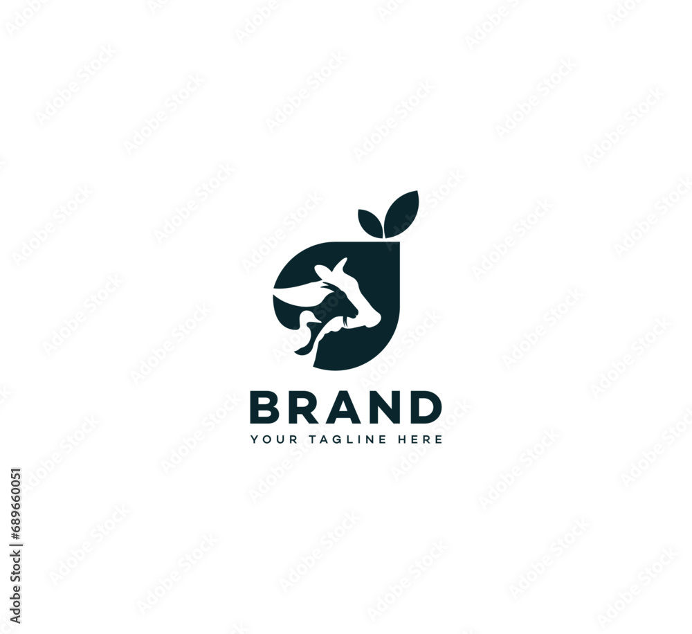 Farm animal logo design template elements. Vector illustration. New Modern logo. Farm animal logo design template elements. Vector illustration. New Modern logo.
