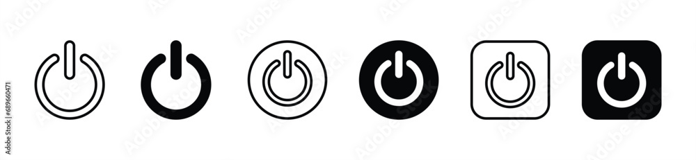 On-off icon. Power button sign. On off switch buttons icon symbol for apps and websites. Vector illustration On-off icon. Power button sign. On off switch buttons icon symbol for apps and websites. Vector illustration