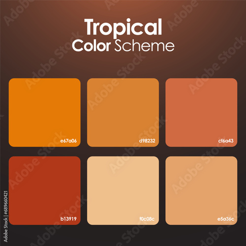 Tropical color scheme set