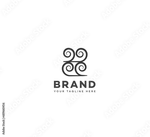 Hay baler logo design template elements. Vector illustration. New Modern logo.