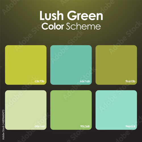 Lush green color scheme set