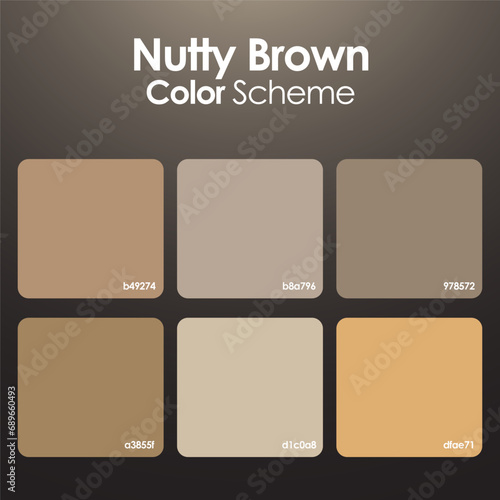 Nutty brown color scheme set