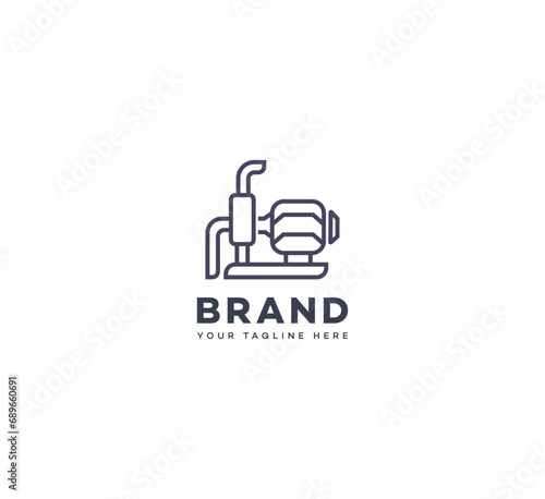 Irrigation pump logo design template elements. Vector illustration. New Modern logo.