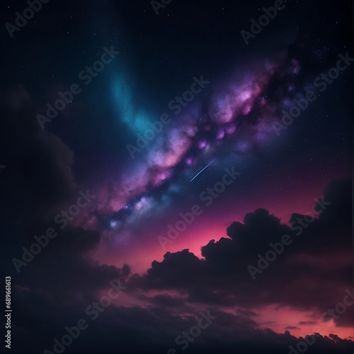 night sky with clouds © Asela