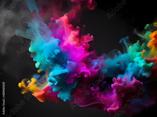 abstract smoke on black background 