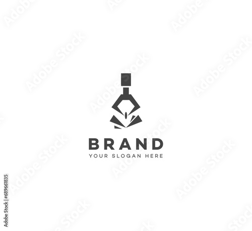 Seed drill logo design template elements. Vector illustration. New Modern logo.