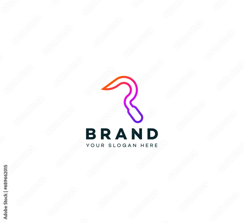 Sickle logo design template elements. Vector illustration. New Modern logo. Sickle logo design template elements. Vector illustration. New Modern logo.