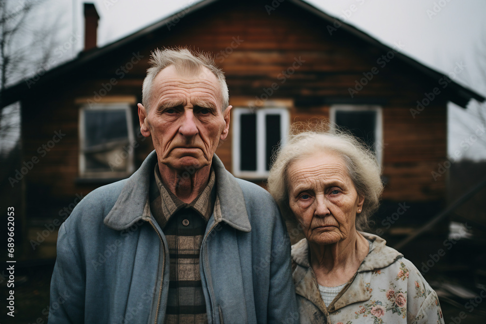 AI generated photography of happy charming mature married people isolated on grey background AI generated photography of happy charming mature married people isolated on grey background