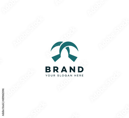 Sickle logo design template elements. Vector illustration. New Modern logo.