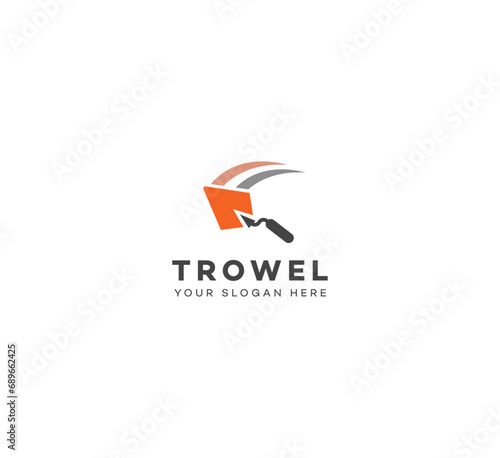 Trowel logo design template elements.Vector illustration. New Modern logo.