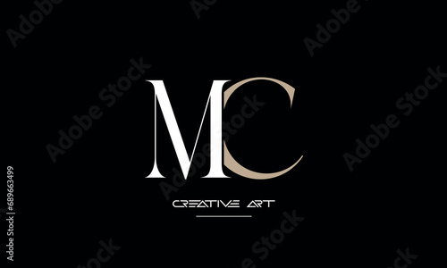 CM, MC, C, M abstract letters logo monogram