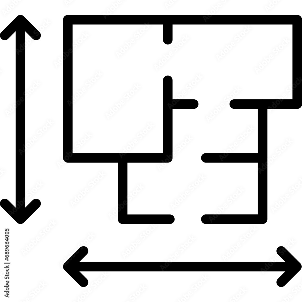 Real Estate Planning and Measurement Icon Real Estate Planning and Measurement Icon