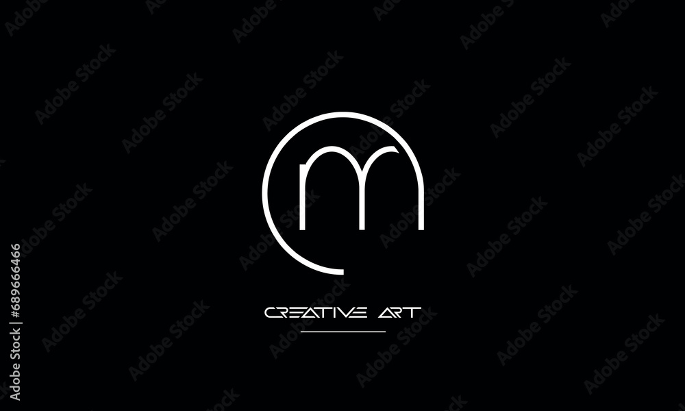 CM, MC, C, M abstract letters logo monogram CM, MC, C, M abstract letters logo monogram