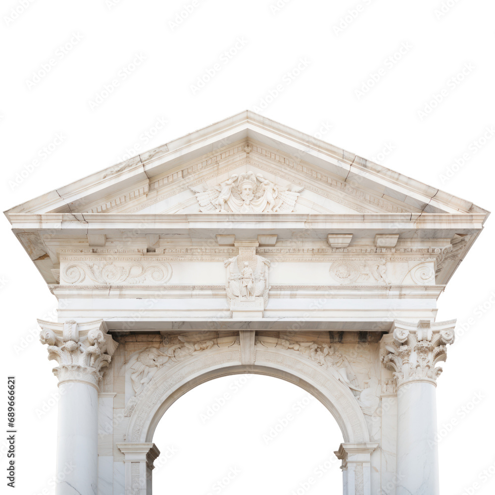 Greek Gate Ancient greek gate. Ancient Greek Column Arc Isolated on white ...