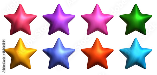 Set of colorful stars