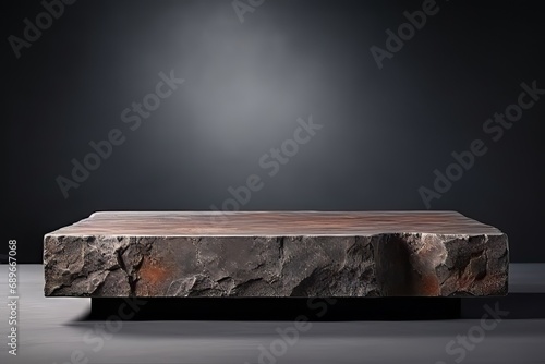 Stone podium for product presentation photo